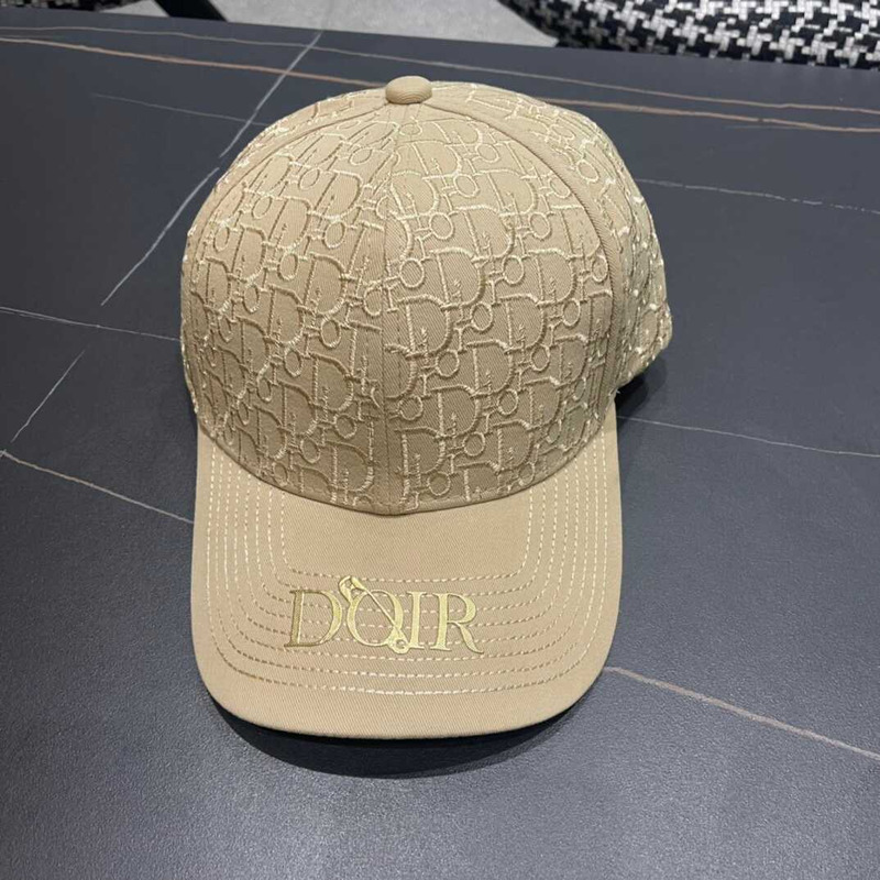 D*or oblique print cap in begie