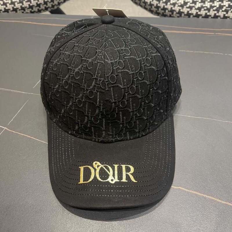 D*or oblique print cap in black