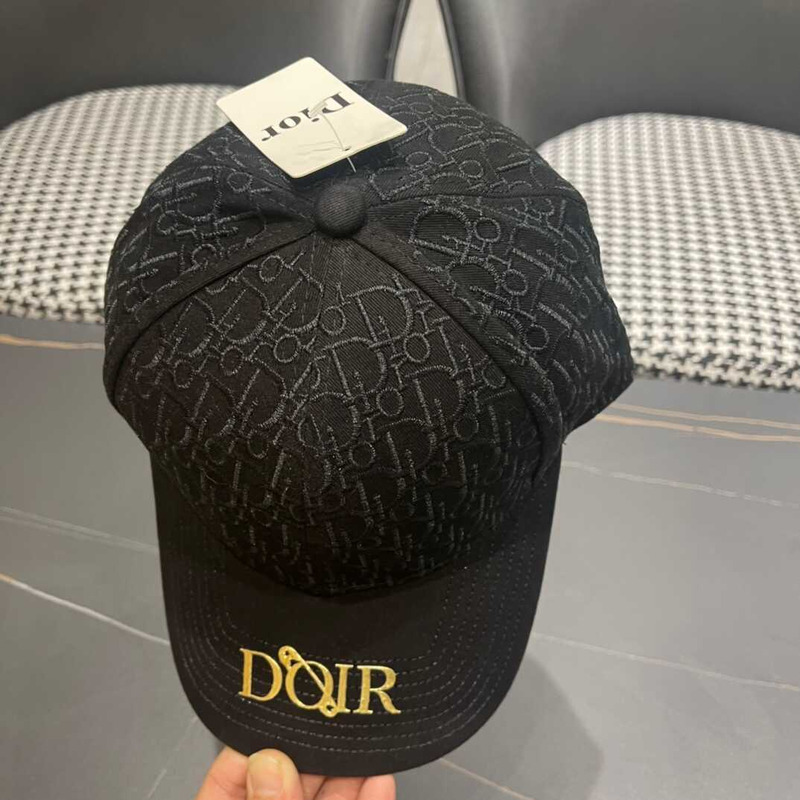 D*or oblique print cap in black