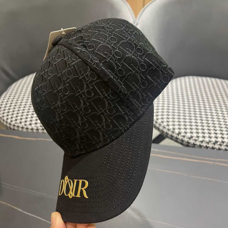 D*or oblique print cap in black