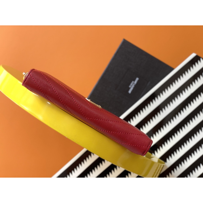 Saint Laurent Monogram Long Zipper Clip With Embossed