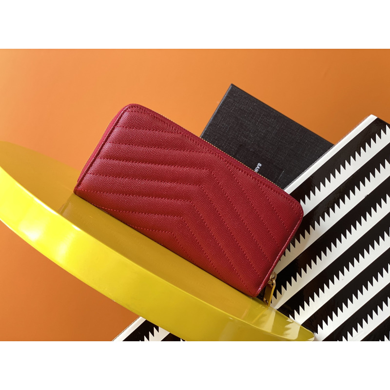 Saint Laurent Monogram Long Zipper Clip With Embossed