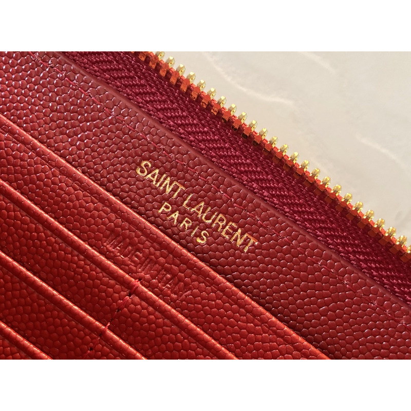 Saint Laurent Monogram Long Zipper Clip With Embossed