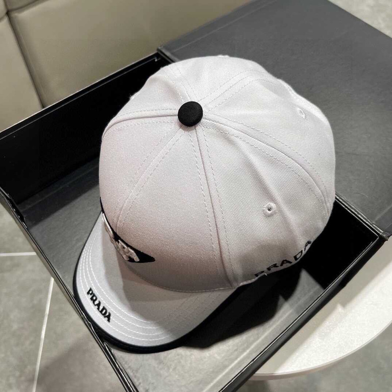 Pra*a re-nylon baseball cap in white
