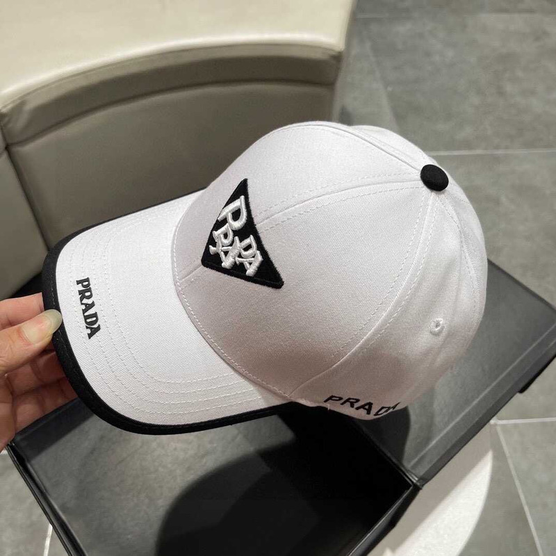 Pra*a re-nylon baseball cap in white