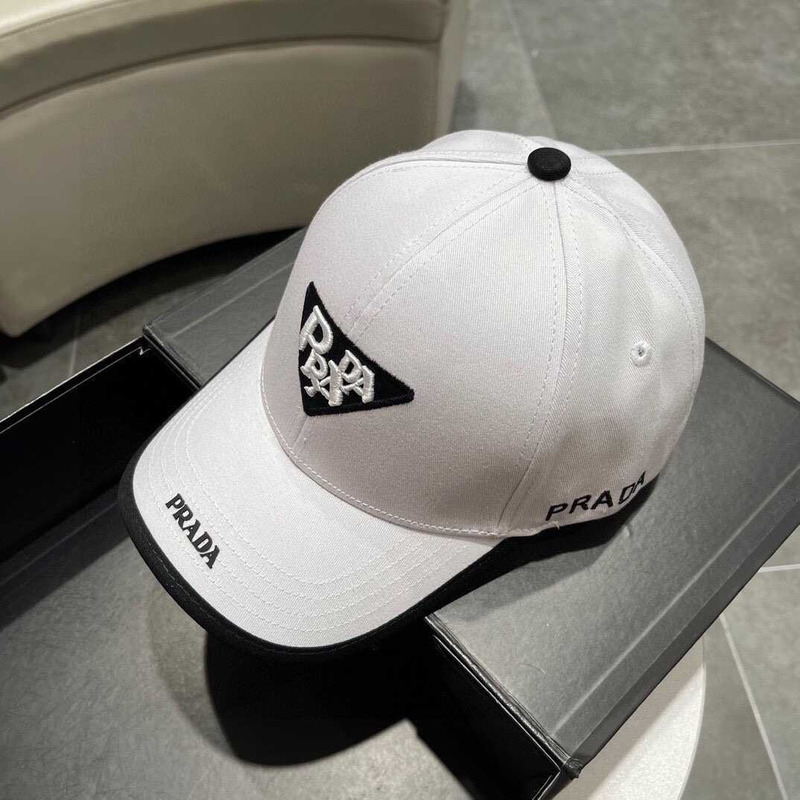 Pra*a re-nylon baseball cap in white