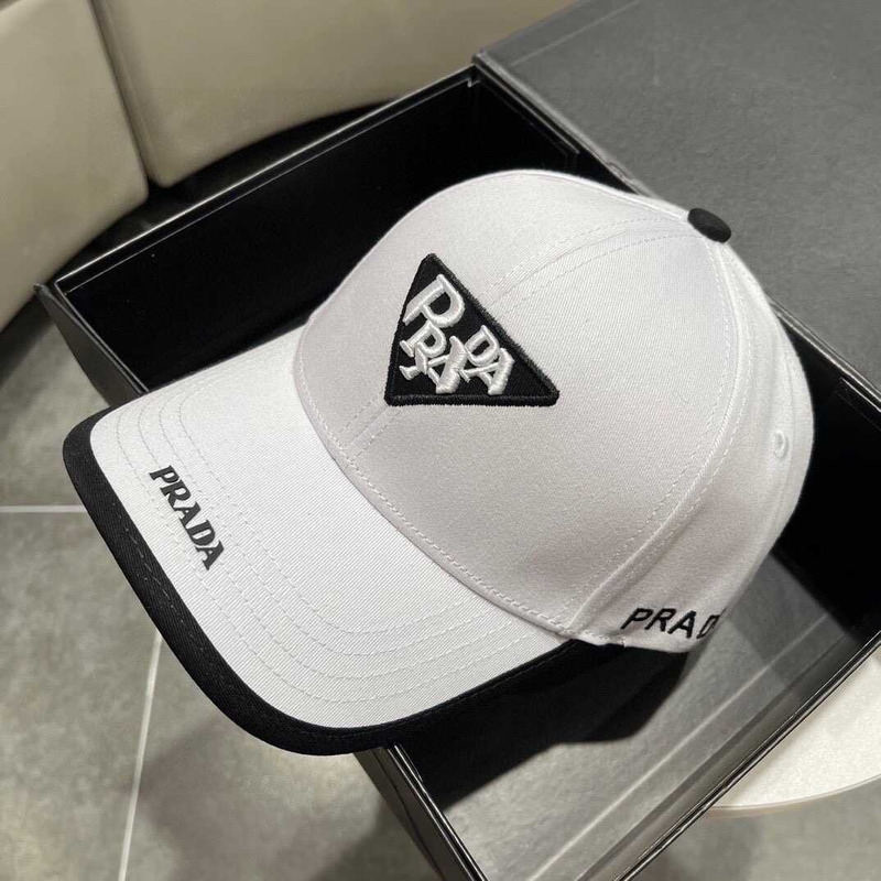 Pra*a re-nylon baseball cap in white