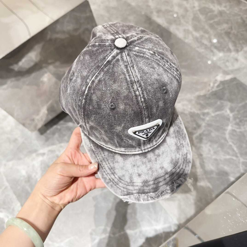Pra*a denim baseball cap grey