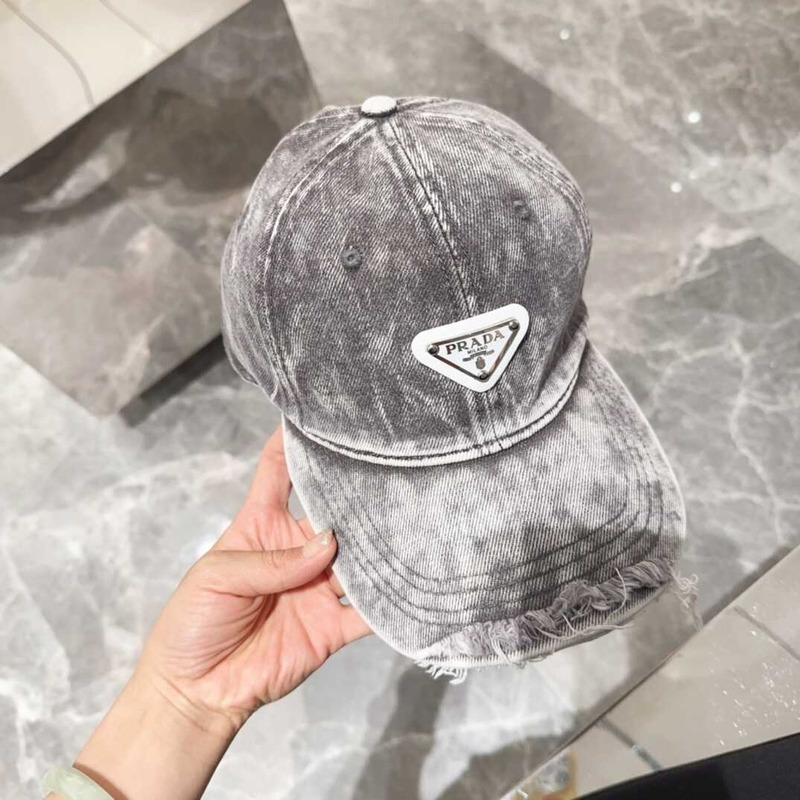 Pra*a denim baseball cap grey
