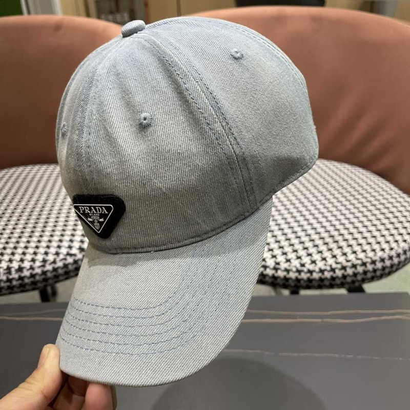 Pra*a denim baseball cap light blue