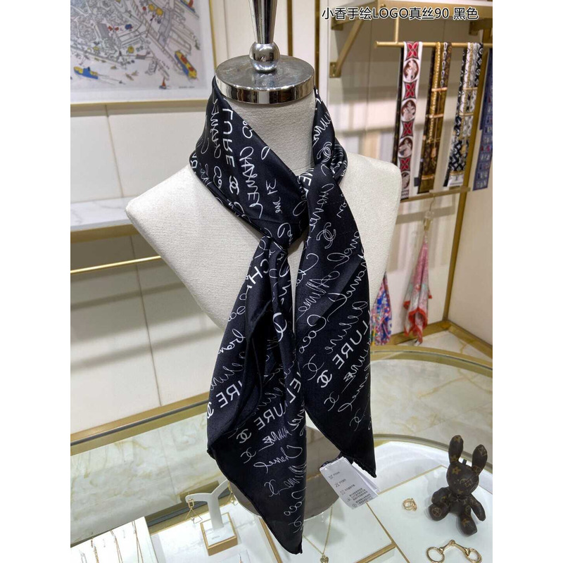 Ch*el square scarf in black