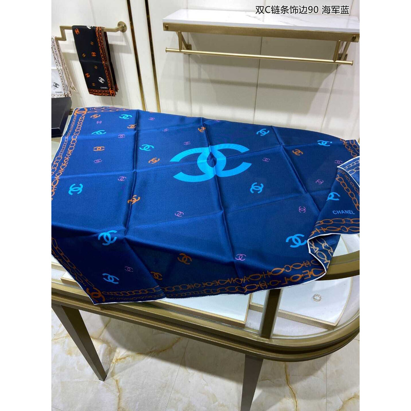 Ch*el square scarf in blue