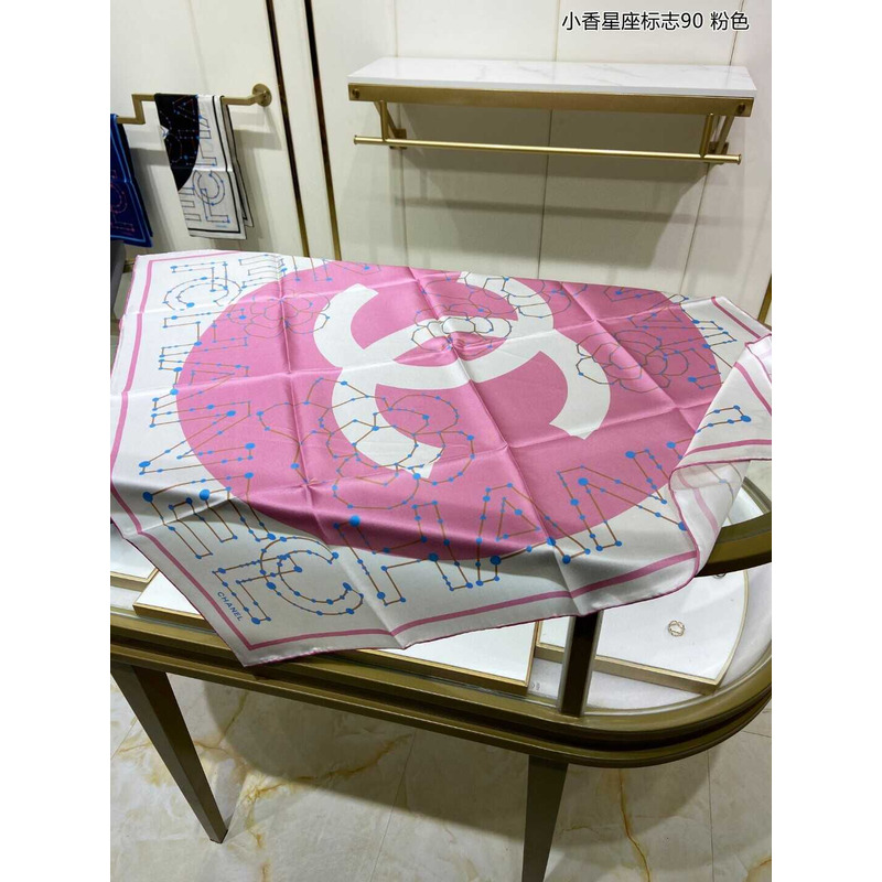 Ch*el square scarf in white