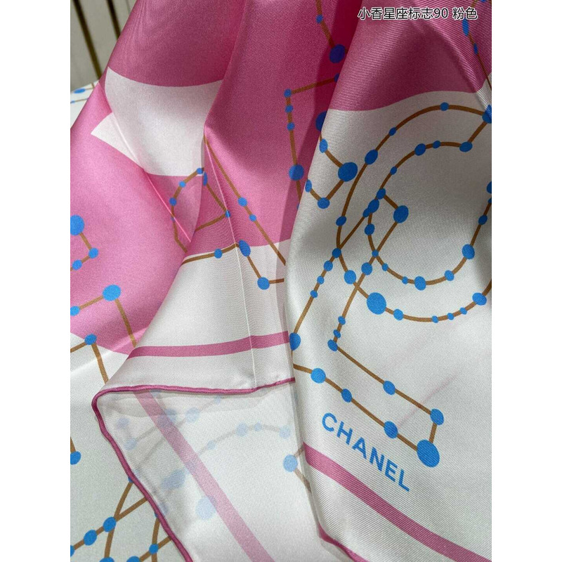 Ch*el square scarf in white