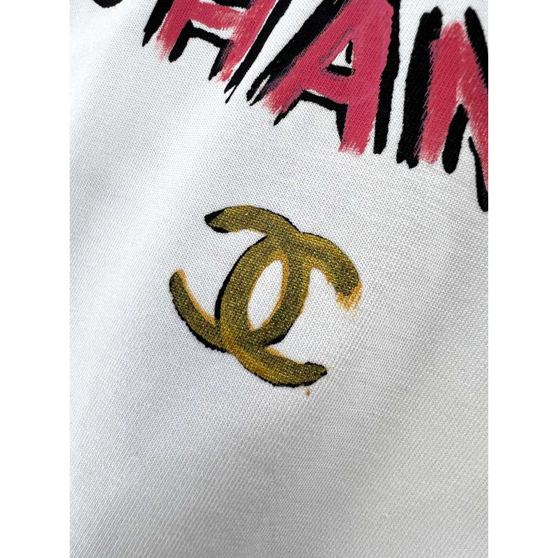 Ch*el logo t shirt white