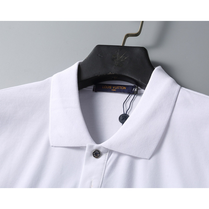 l**is V*t*n embroidered cotton pique polo white