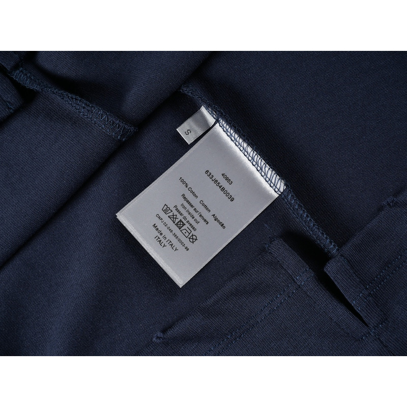 D*or navy blue slub cotton t shirt