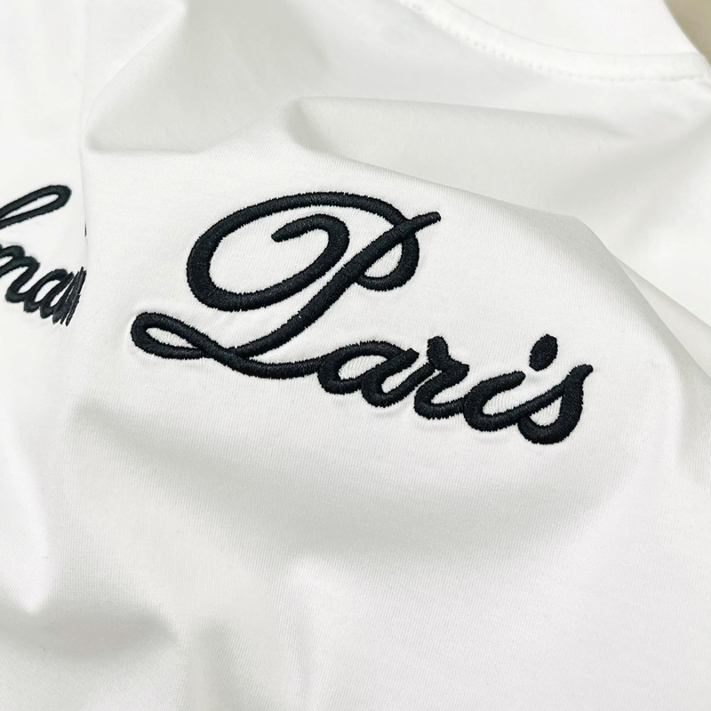 Balmain logo-embroidered cotton T-shirt White