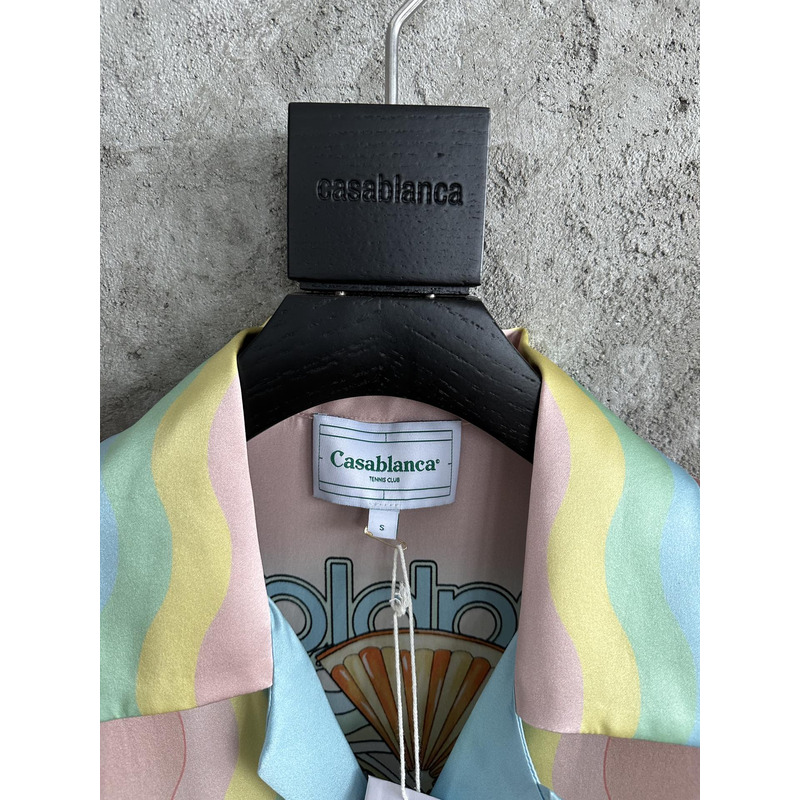 Casablanca Wave-Print Short-Sleeved Shirt