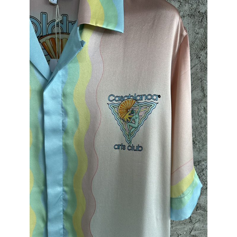 Casablanca Wave-Print Short-Sleeved Shirt