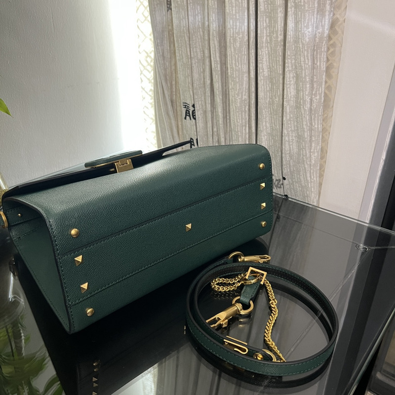 Valentino Calfskin VSling Handbag Green