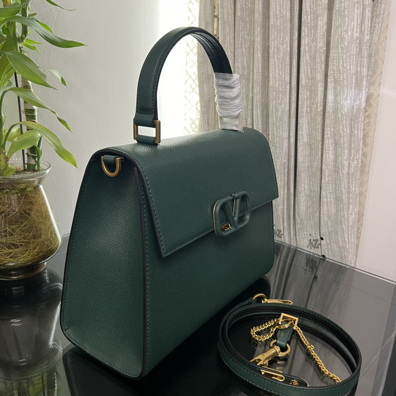Valentino Calfskin VSling Handbag Green