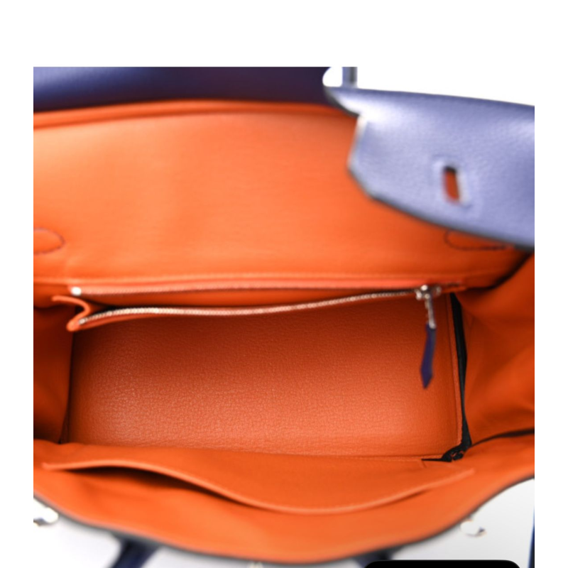 H**mes togo birkin 30 blue nuit platinum