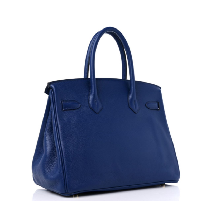 H**mes togo birkin 30 blue nuit platinum