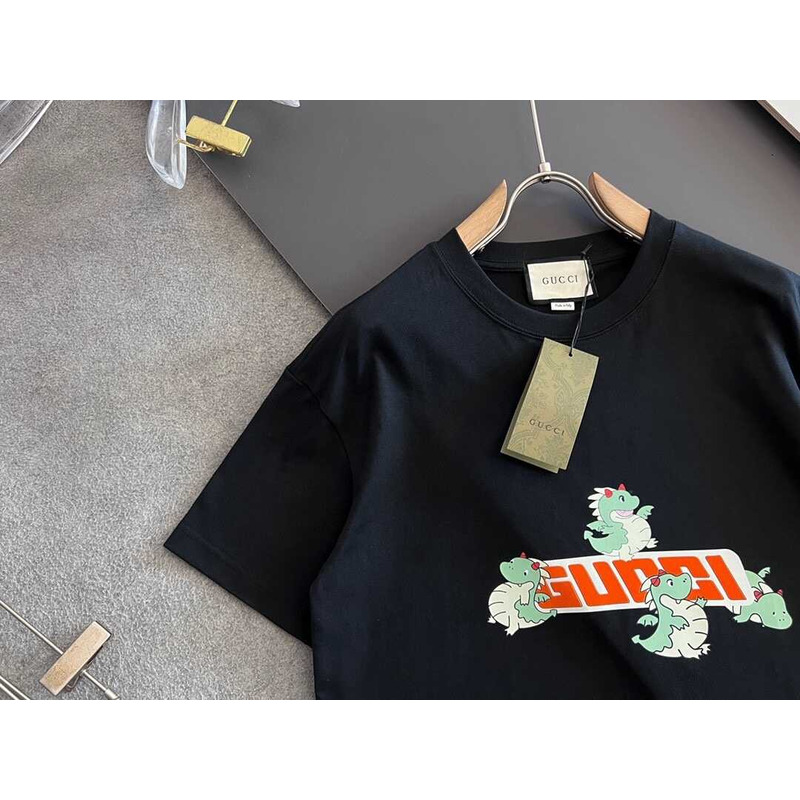 g*u*i Pra*a cotton print t-shirt black