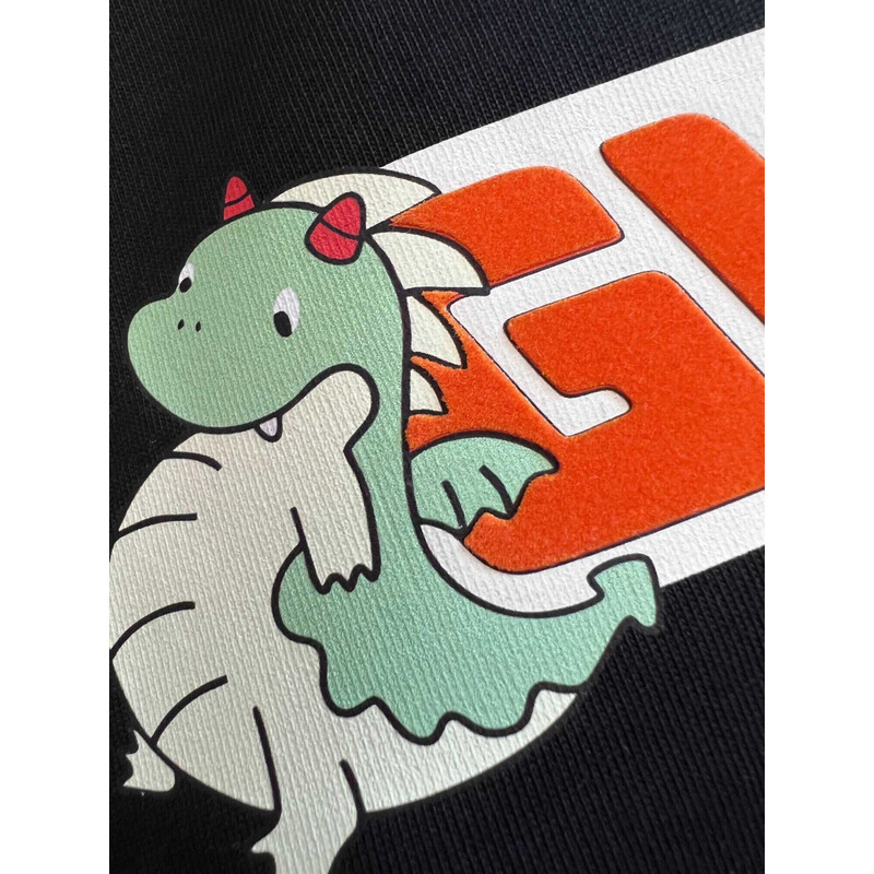 g*u*i Pra*a cotton print t-shirt black