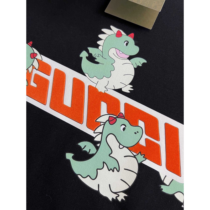 g*u*i Pra*a cotton print t-shirt black