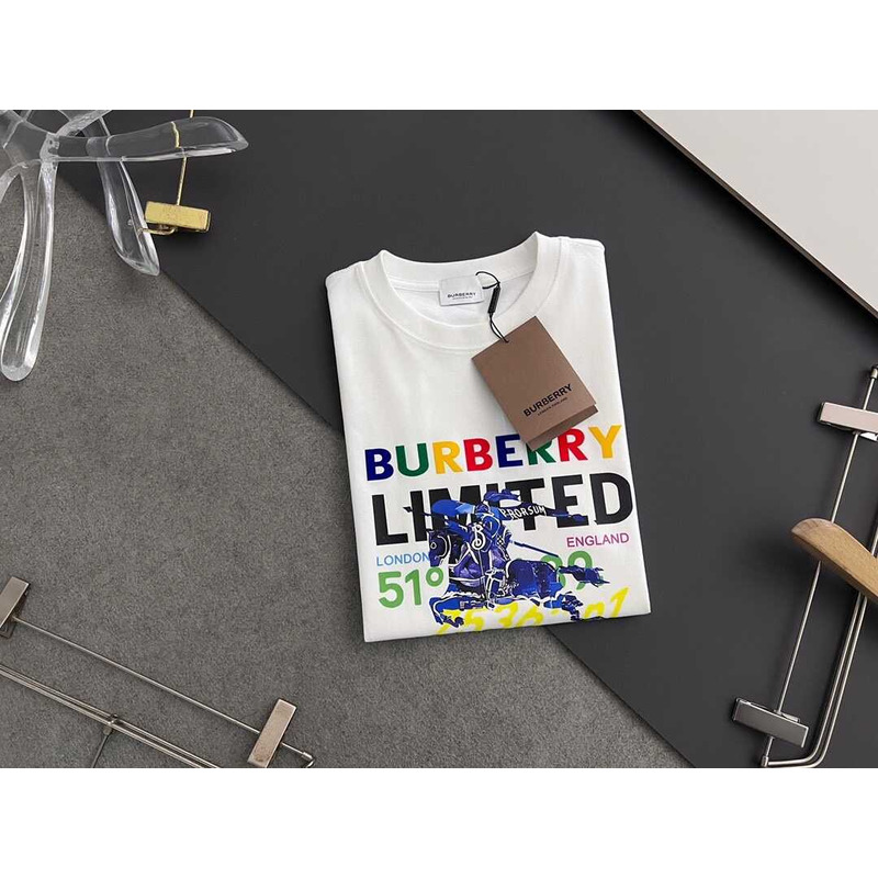 B**rry print cotton t-shirt white