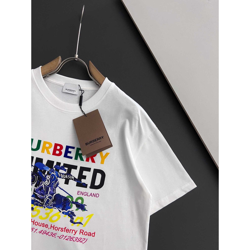 B**rry print cotton t-shirt white