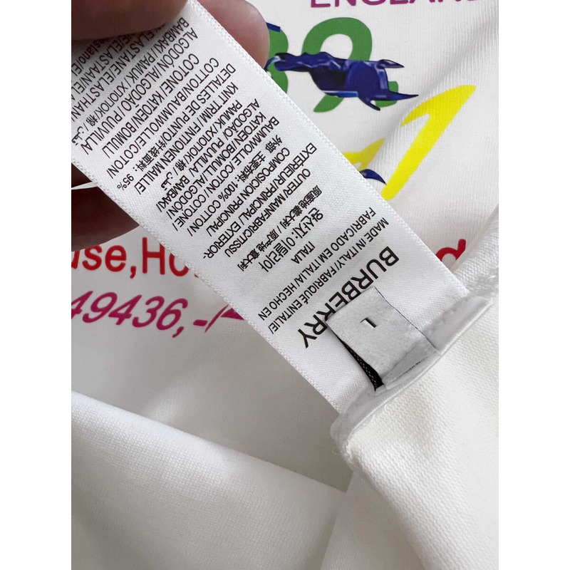 B**rry print cotton t-shirt white