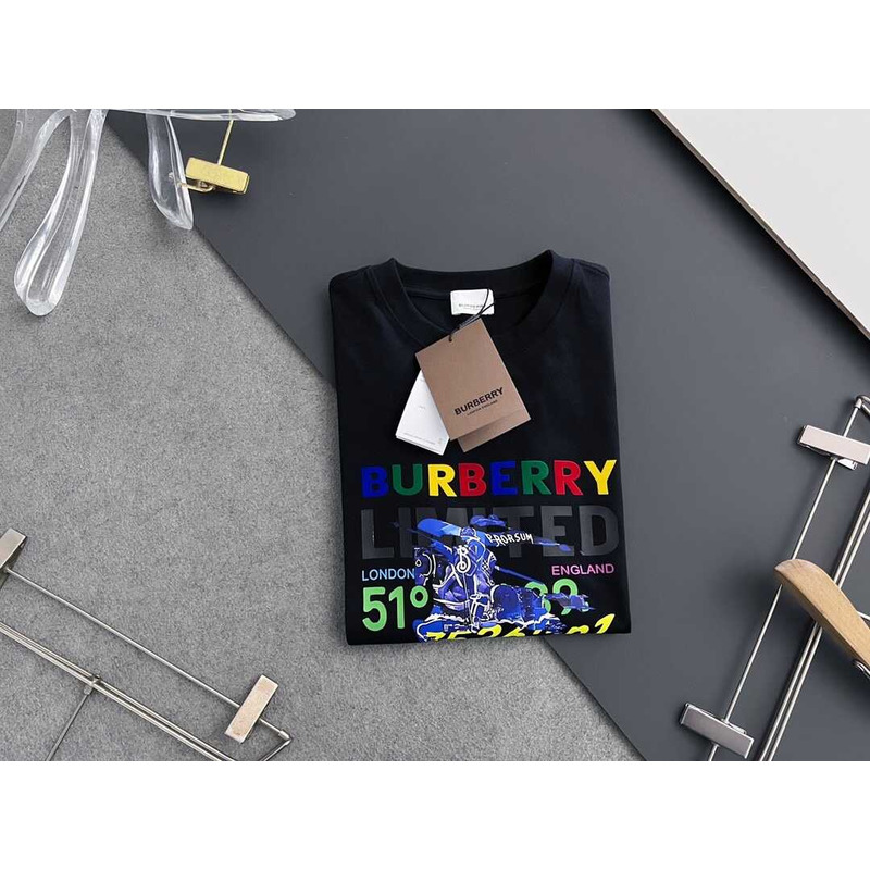 B**rry print cotton t-shirt black
