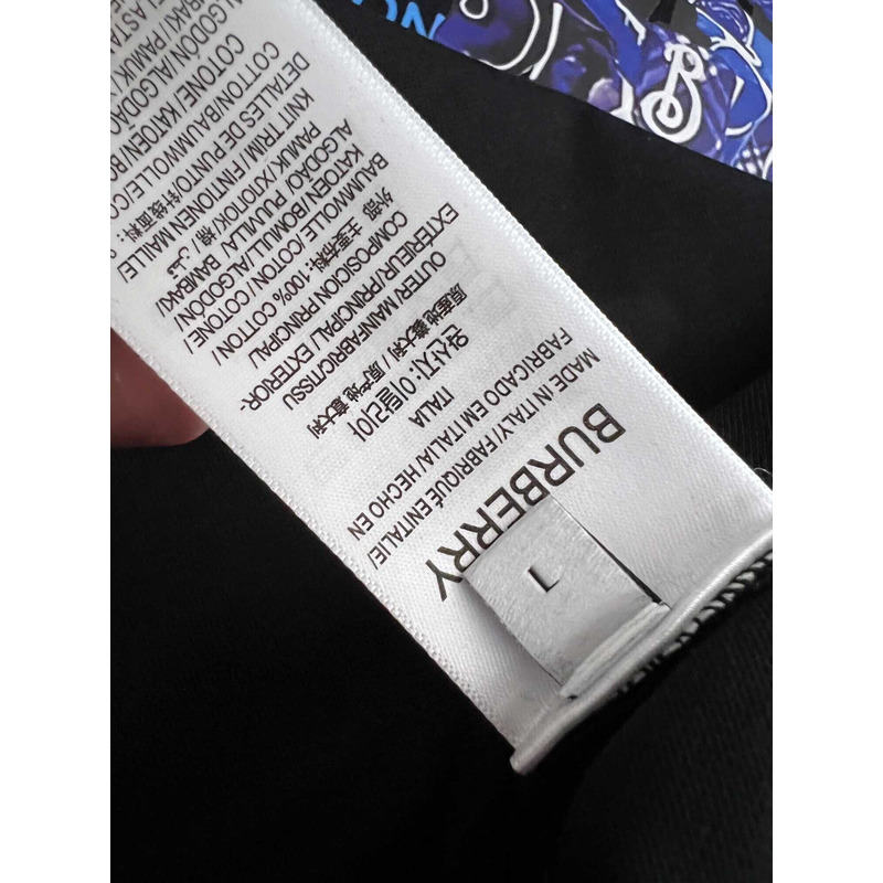 B**rry print cotton t-shirt black