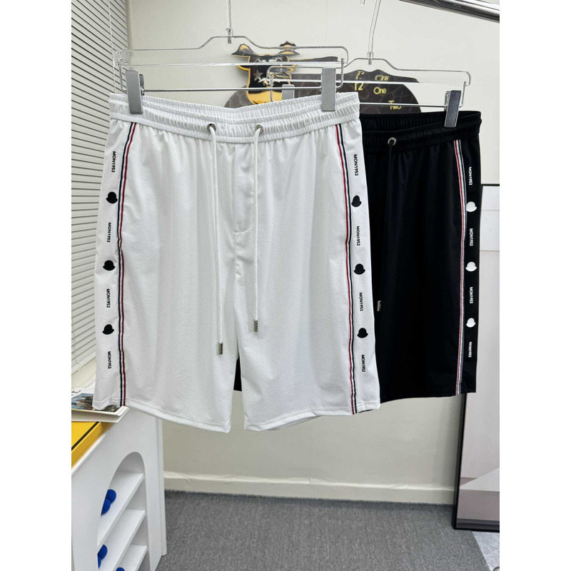 Moncler Logo-Print Shorts In White