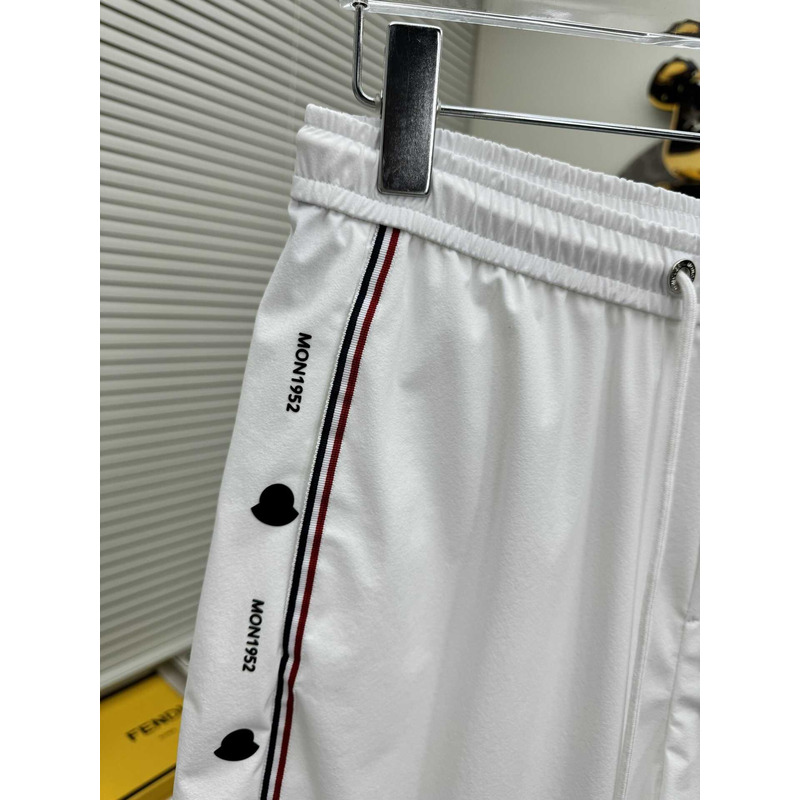 Moncler Logo-Print Shorts In White
