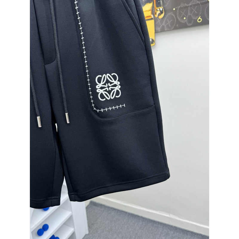 Loewe Logo-Print Shorts in Black