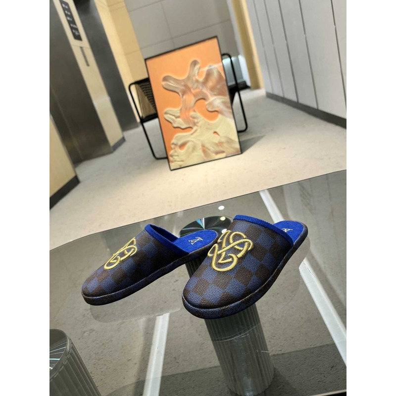 l**is V*t*n lv palace slipper damier blue