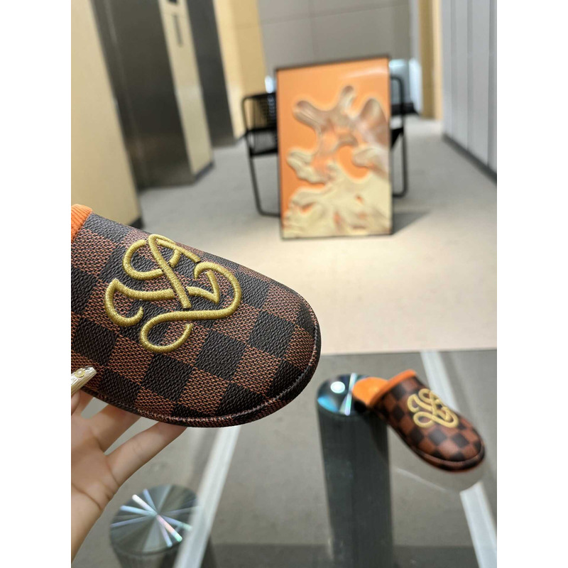 l**is V*t*n lv palace slipper damier orange