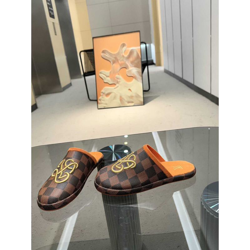 l**is V*t*n lv palace slipper damier orange