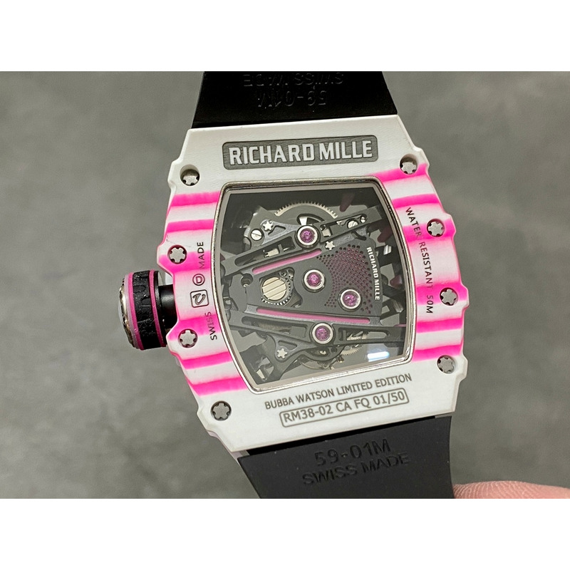 Richard Mille RM38-02 White Carbon Fiber Bubba Watson Genuine Tourbillon Movement