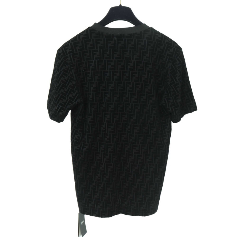 F**di logo flocked t-shirt - black mens