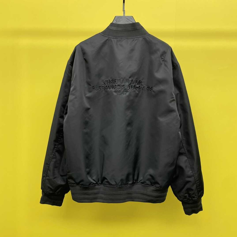 D*or bomber jacket black ottoman cotton blend