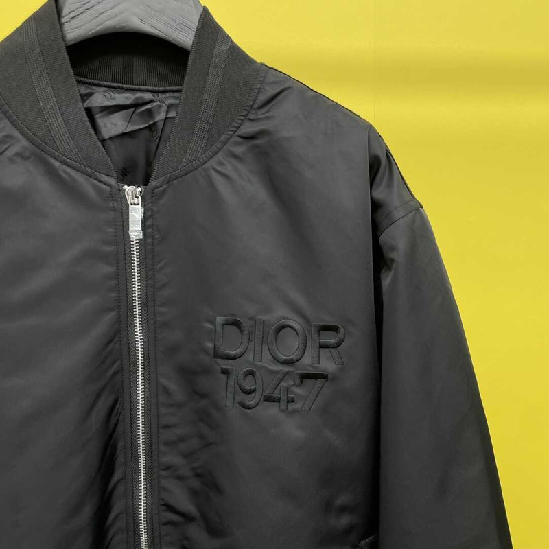 D*or bomber jacket black ottoman cotton blend