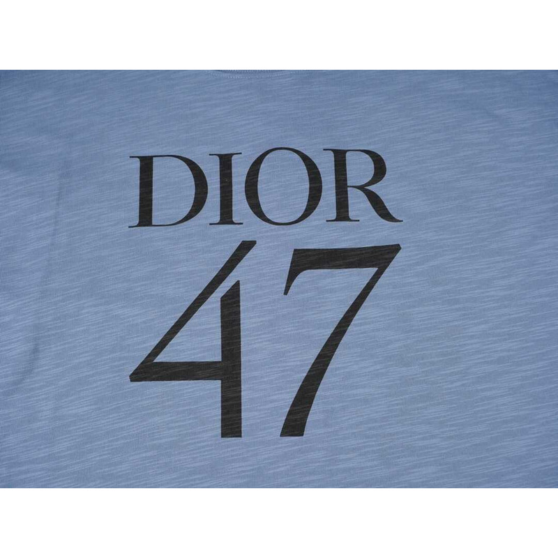 D*or oversized t-shirt slub cotton jersey navy blue