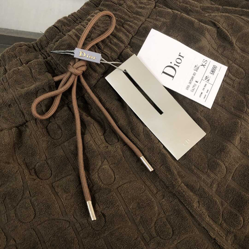 D*or oblique shorts cotton brown