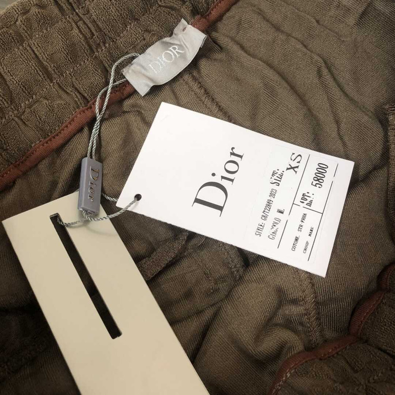 D*or oblique shorts cotton brown