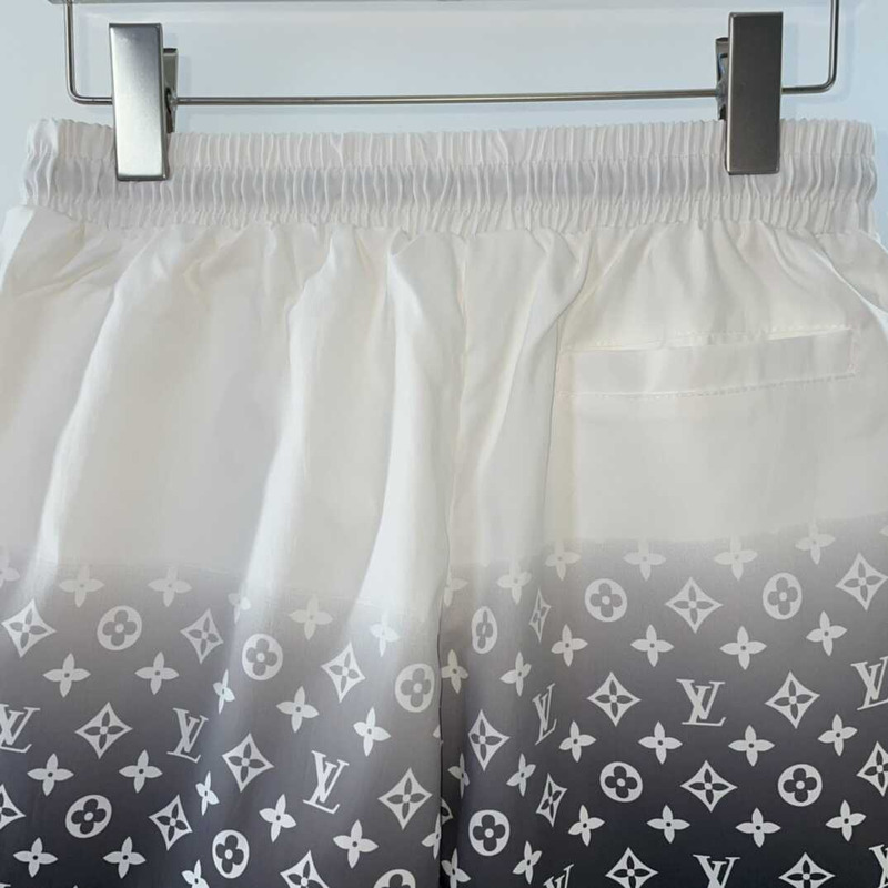 l**is V*t*n monogram shorts black/white